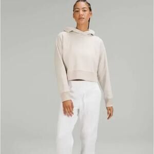 LULULEMON Loungeful Cropped Hoodie *Spark Bone Beige Sz 6 {3M11}